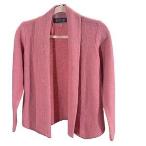 Kasper Women's Pink Cardigan Sweater Petite‎ Size S Long Sleeve